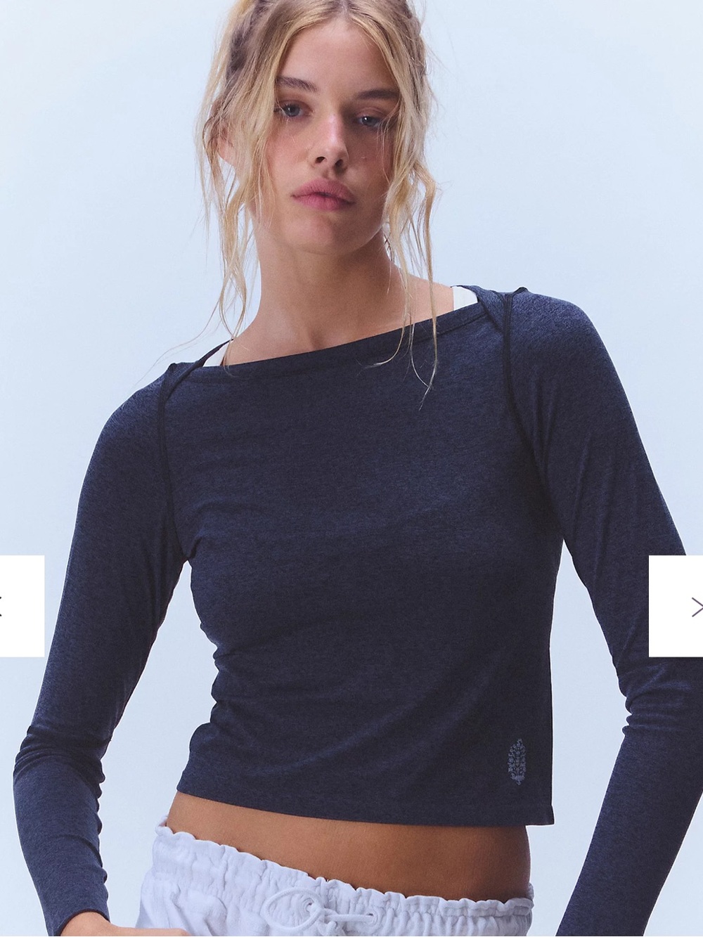 Free people Up Next Boat Neck Long Sleeve XS/S hazel color